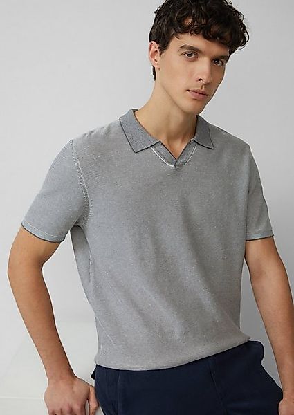 s.Oliver Strickpullover Gestricktes Poloshirt aus Leinenmix günstig online kaufen
