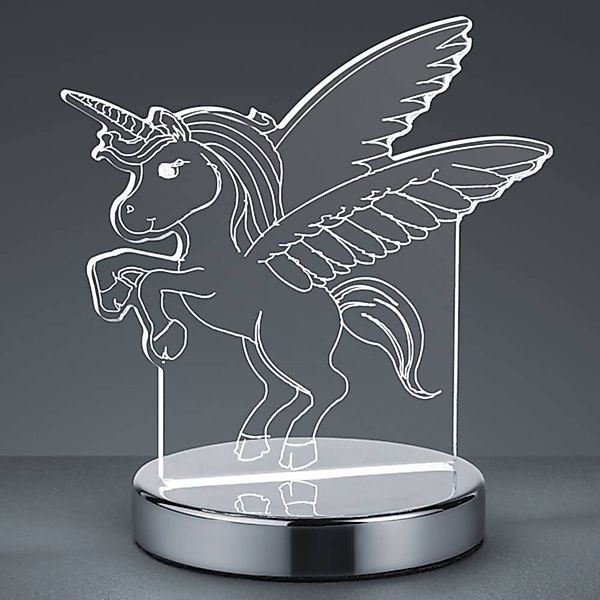 3D-Hologramm-Tischleuchte Karo m. Einhorn-Motiv günstig online kaufen