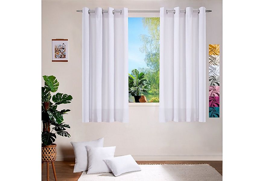 heimtexland Vorhang Dekoschal Baumwolle Vorhang Deko Gardine Ösenschal (1 S günstig online kaufen