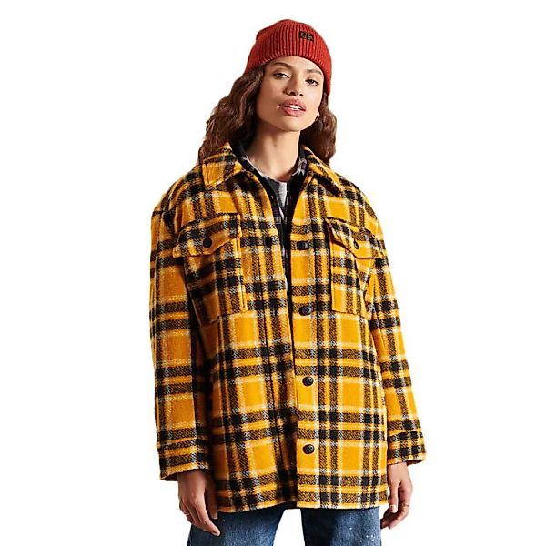 Superdry Overshirt-jacke Jacke L Yellow Check günstig online kaufen