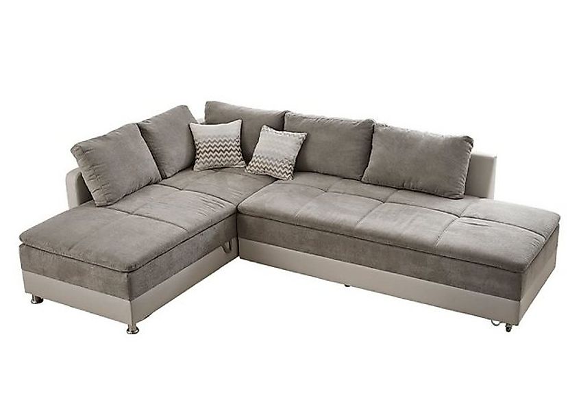 luma-home Ecksofa 15102, Dauerschläfer-Doppelbett 306x223 cm, günstig online kaufen