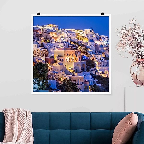 Poster Santorini at night günstig online kaufen