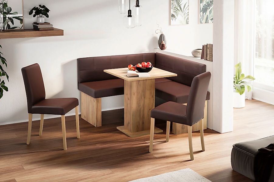 massivline&more Eckbankgruppe "Anna 2" Set, 4 Stk. tlg. mit 2 Stühlen mit m günstig online kaufen