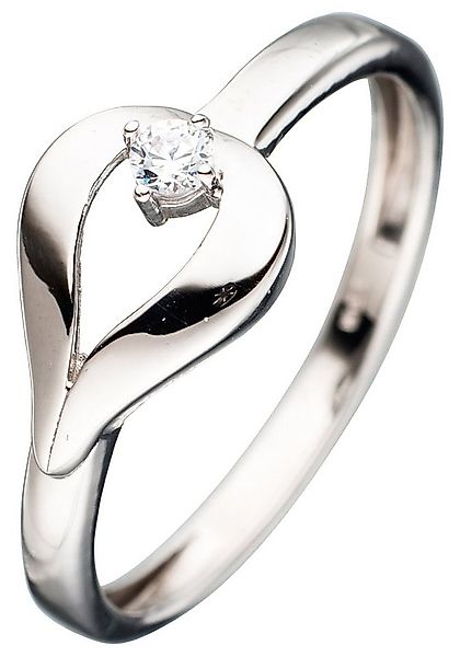 JOBO Goldring, 333 Weißgold mit Zirkonia günstig online kaufen
