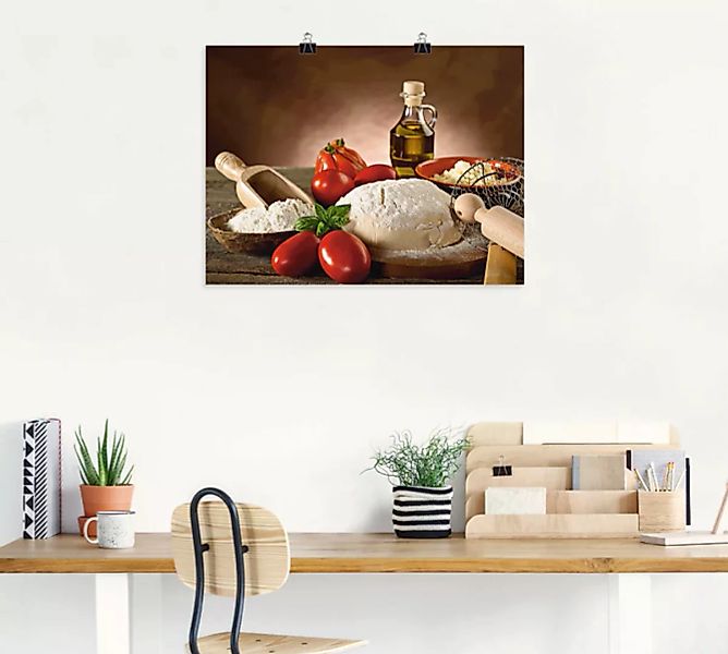 Artland Wandbild "Teig für Pizza", Lebensmittel, (1 St.), als Alubild, Outd günstig online kaufen