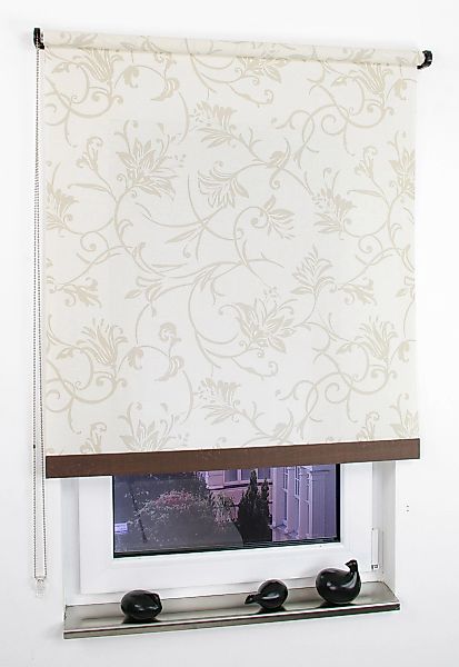 Liedeco Seitenzugrollo "Natur Dekor" Lichtschutz mit Bohren/ohne Bohren günstig online kaufen