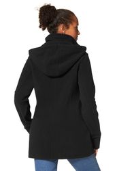 Polarino Fleecejacke mit Kapuze für kalte Tage, aus Fleece, sportlicher Sti günstig online kaufen