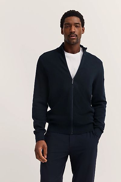 bugatti Strickjacke "Basic Essential" mit Reißverschluss günstig online kaufen