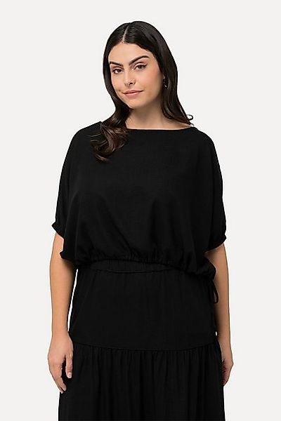Ulla Popken Spitzenbluse Bluse Leinenmix Oversized günstig online kaufen