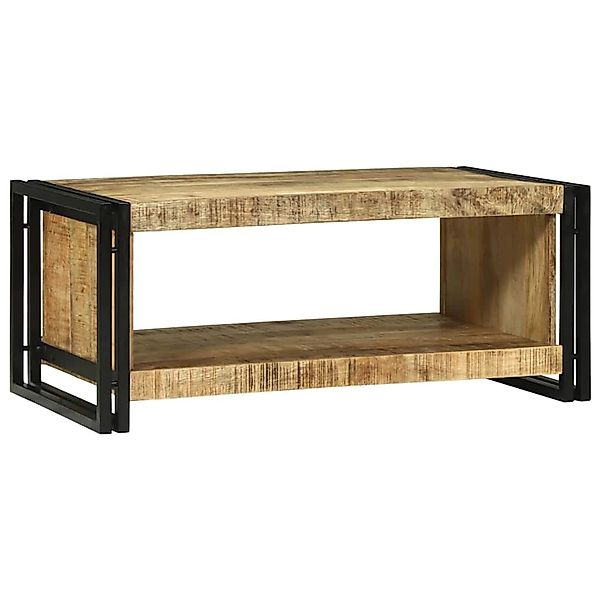 vidaXL Couchtisch Braun 90 x 50 x 38 cm Raues Mango-Massivholz 4104715 günstig online kaufen