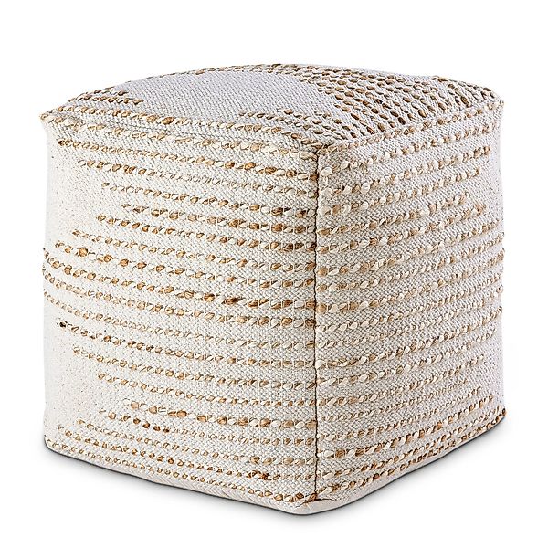 Amagohome Sitzhocker Sitzhocker Jute 45x45x45cm Sitzpouf günstig online kaufen