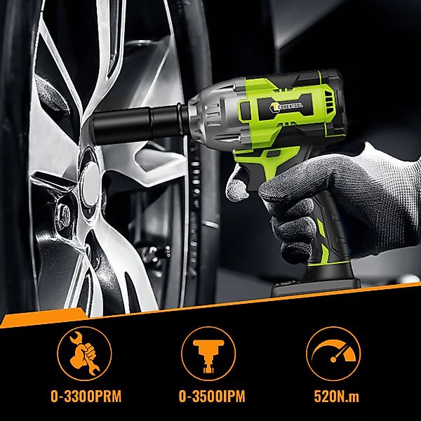 CONENTOOL Akku-Schlagschrauber 520Nm Akku Schlagschrauber 21V günstig online kaufen