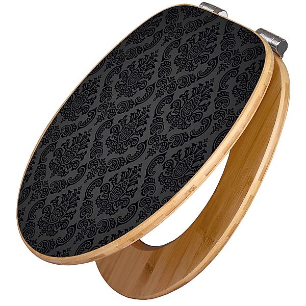 banjado WC-Sitz aus Bambus mit Absenkautomatik Motiv Black Deluxe (umweltfr günstig online kaufen