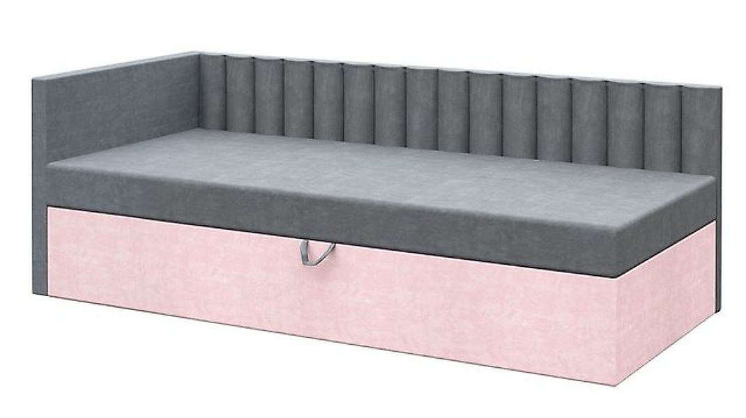 FDM Jugendbett Jugendbett Polsterbett Stauraumbett Springbett 90x200cm Tage günstig online kaufen