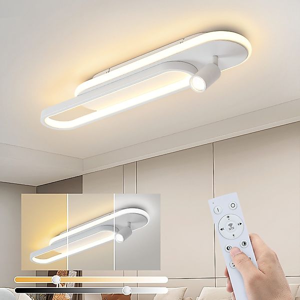 ZMH LED Deckenleuchte schwarz/weiß Modern Dimmbar günstig online kaufen