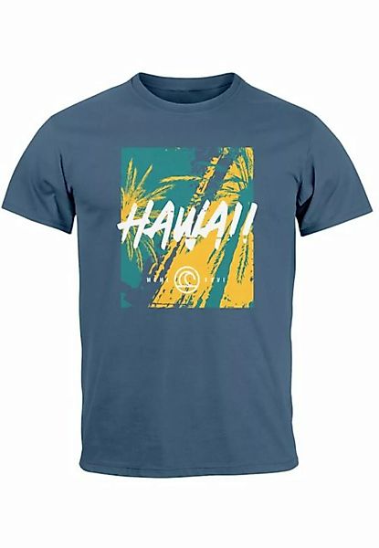 Neverless Print-Shirt Herren T-Shirt Hawaii Surfing Palmen Aufdruck Sommer günstig online kaufen