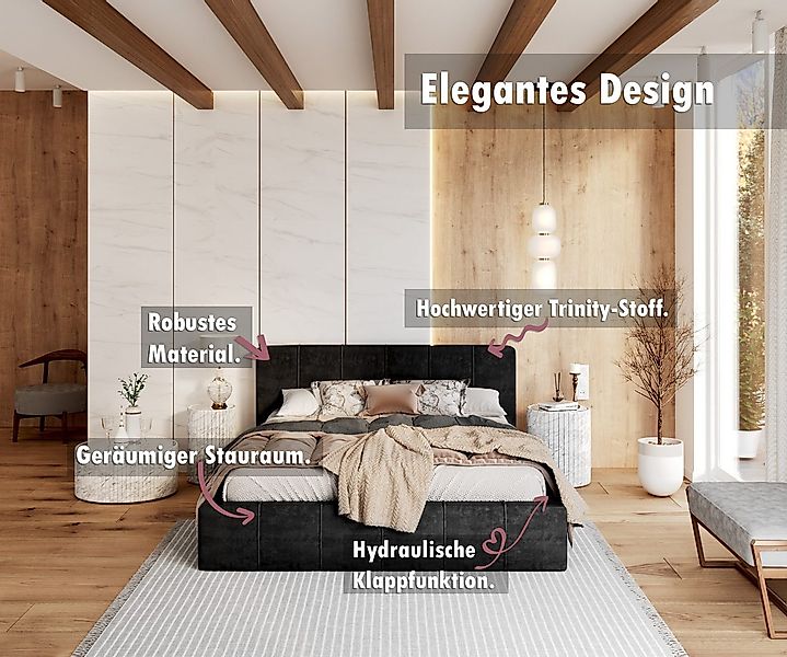 thematys Polsterbett mit Bettkasten & Lattenrost + viel Stauraum 120x200–18 günstig online kaufen