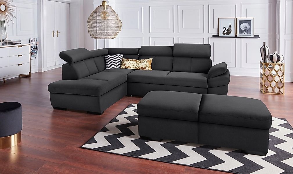exxpo - sofa fashion Ecksofa "Salerno, klassisch modernes Funktionssofa, ho günstig online kaufen