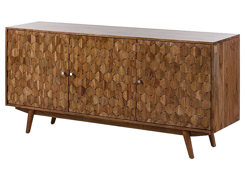 Massivmoebel24 Sideboard MOSAYK (Massivholz), Sideboard Akazie 160x42x75 Ak günstig online kaufen