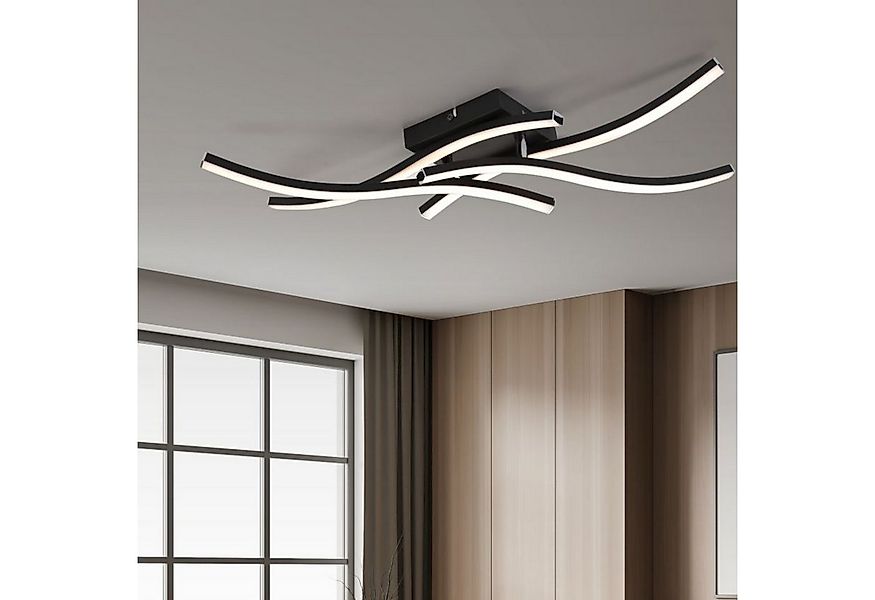 IMPTS Deckenleuchte LED Deckenlampe Schwarz 3000K Deckenleuchte, Warmweiß, günstig online kaufen