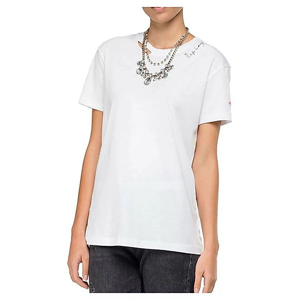 Replay W3217e Kurzärmeliges T-shirt XS White günstig online kaufen