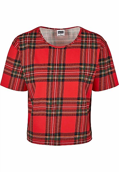 URBAN CLASSICS T-Shirt "Urban Classics Damen Ladies AOP Tartan Short Oversi günstig online kaufen