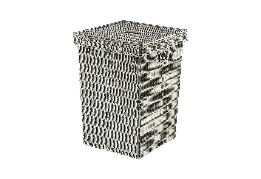 Kobolo Wäschekorb Wäschebehälter Wäschesammler mit Deckel - grau (Korb mit günstig online kaufen