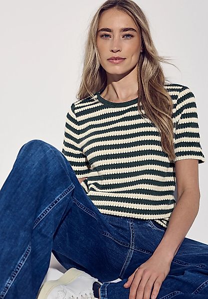 STREET ONE T-Shirt, mit Streifen Muster günstig online kaufen
