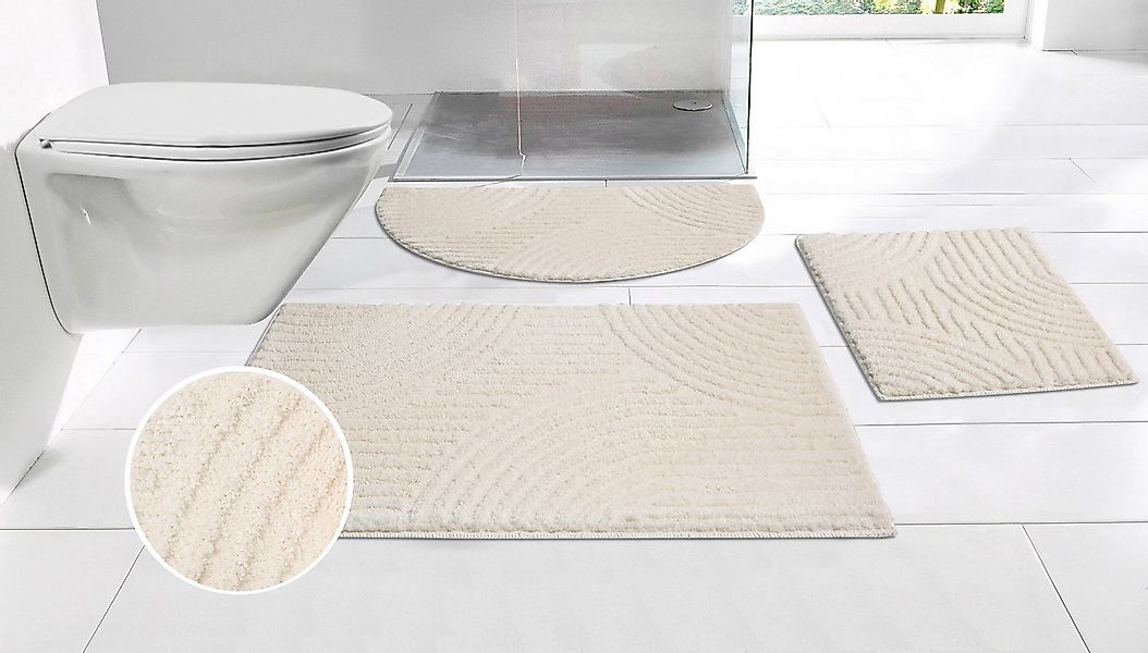 OTTO home Badematte Ognon, Scandi, Boho, modernes Muster, Höhe 15 mm, rutsc günstig online kaufen