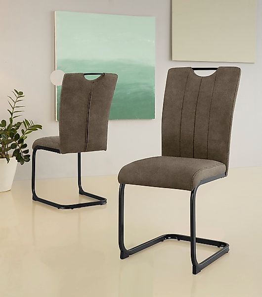 Home affaire Freischwinger »Napoli«, (Set), 2 St., Luxus-Microfaser Vintage günstig online kaufen