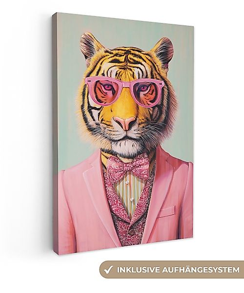 OneMillionCanvasses® Leinwandbild Tiger - Fliege - günstig online kaufen