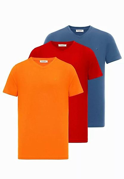 anou anou Poloshirt Sino - V Neck - Cotton - Regular Fit günstig online kaufen