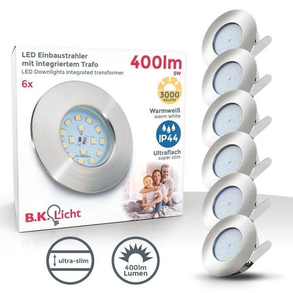 B.K.Licht LED Einbaustrahler LED Badeinbauleuchten 30mm günstig online kaufen