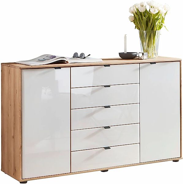 WIEMANN Kombikommode "Cardiff Sideboard, Wäscheschrank, teilmassiv Bianco-E günstig online kaufen
