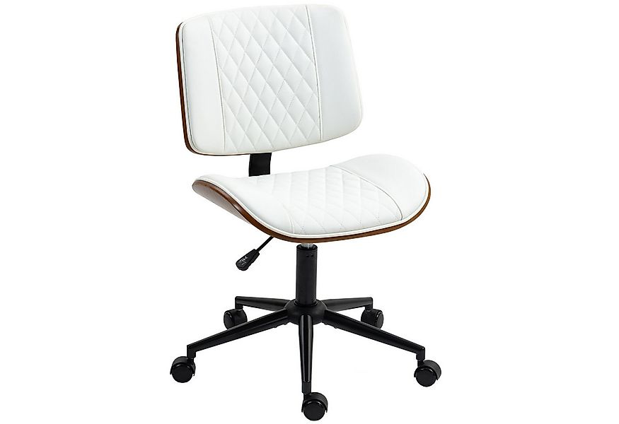 HOMCOM Bürostuhl mit Rolle, Diamantsteppung, Wippfunktion (höhenverstellbar günstig online kaufen