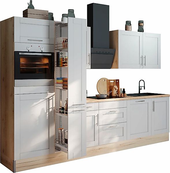 KOCHSTATION Küchenzeile "KS-Ahus", Breite 310 cm, wahlw. mit E-Geräten, MDF günstig online kaufen
