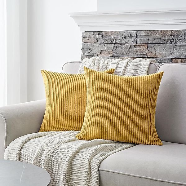 Topfinel Kissenbezug gestreiftes Muster,2er Set Kissenhülle günstig online kaufen