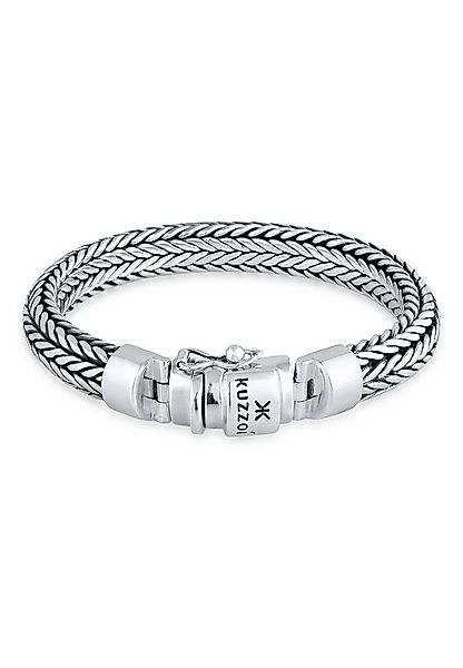 Kuzzoi Silberarmband Herren Kastenverschluss Zopfglieder 925er Silber, Twis günstig online kaufen
