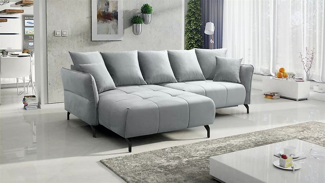 Fun Möbel Ecksofa Schlafsofa Sofa SADIE in Stoff Element, Ottomane Links od günstig online kaufen