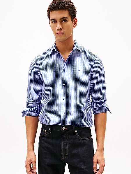 Tommy Hilfiger Langarmhemd FLEX POPLIN BIG GINGHAM regular fit, Button-down günstig online kaufen