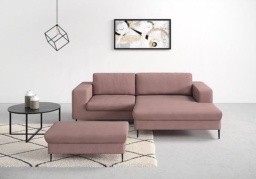 DOMO collection Ecksofa "Modica kompakt und elegant, Breite 244, L-Form" mo günstig online kaufen