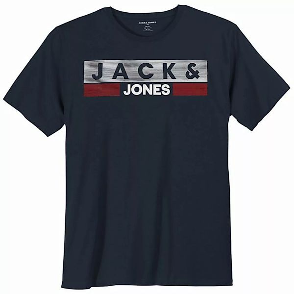 Jack & Jones Rundhalsshirt Große Größen Herren Logo T-Shirt navy JJECORP Ja günstig online kaufen