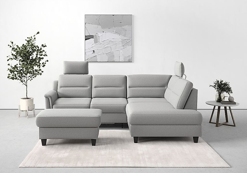 sit&more Ecksofa "Farö L-Form", inklusive Federkern, wahlweise mit Bettfunk günstig online kaufen