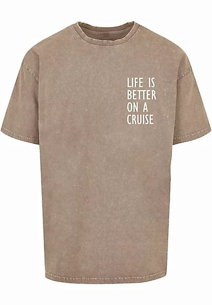 Merchcode T-Shirt Merchcode Herren Life Is Better Acid Washed Heavy Oversiz günstig online kaufen