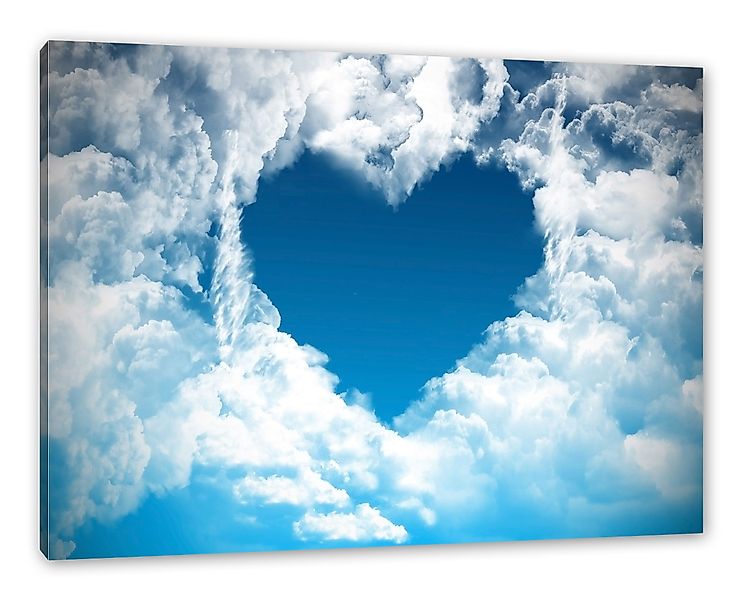 Pixxprint Leinwandbild Romantisches Herz in den günstig online kaufen
