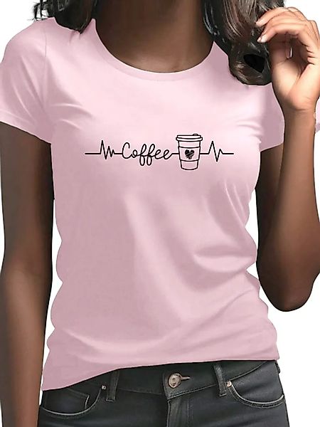 PYL Kurzarmshirt Damen bequemes Sommer Basic-Shirts günstig online kaufen