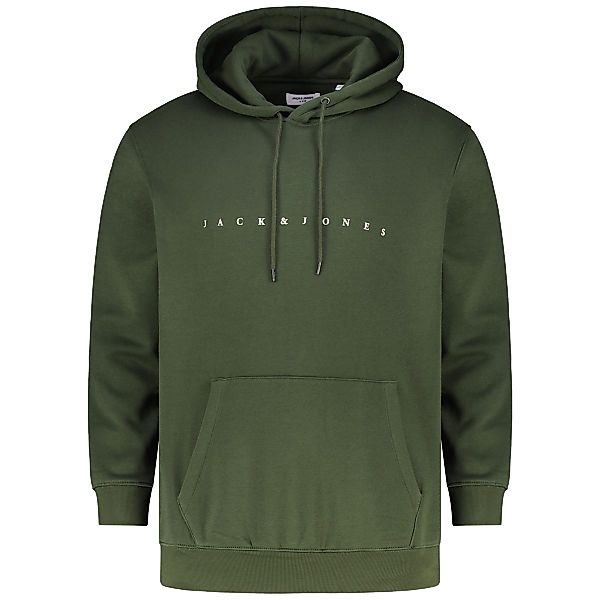 Jack&Jones Hoodie mit Label-Print Farbe grün Größe: 6XL günstig online kaufen