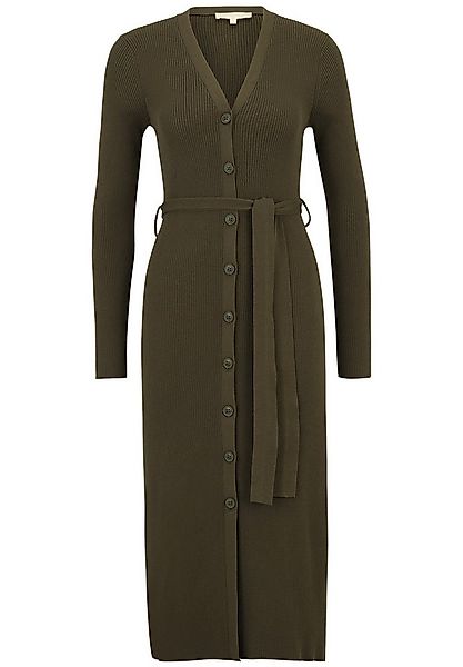 Les Lunes Jerseykleid Elinee Dress V-Ausschnitt, Knopfleiste vorne, Midi-Lä günstig online kaufen