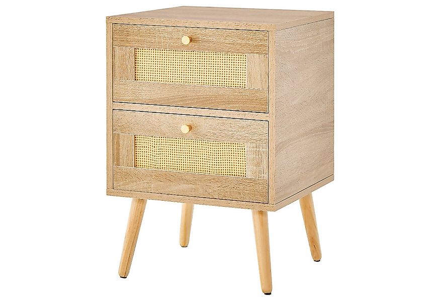 COSTWAY Nachttisch Beistelltisch (1-St), mit 2 Schubladen, 40 x 40 x 59 cm, günstig online kaufen