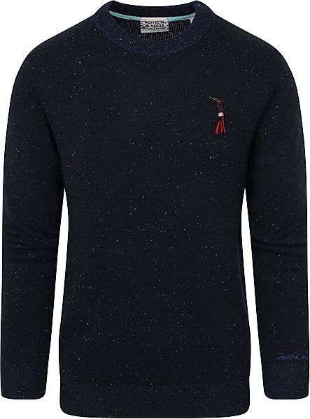Scotch and Soda Pullover Mix Wolle Gesprenkelt Dunkelblau - Größe XXL günstig online kaufen